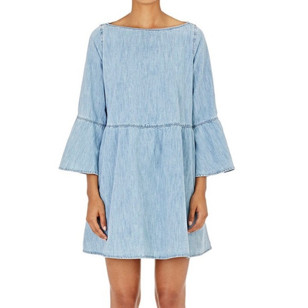 MM6 Maison Margiela Bell Sleeve Dress in Denim